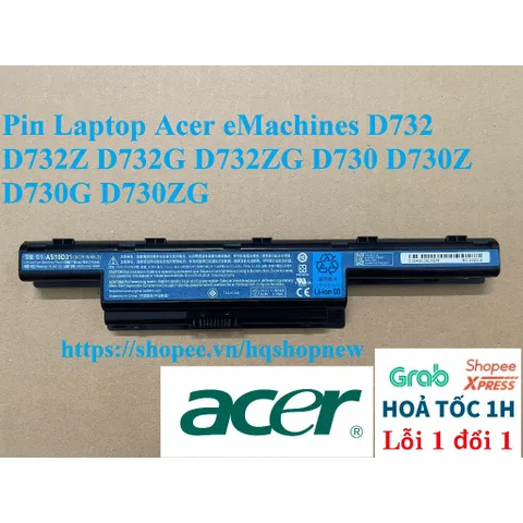 Pin Laptop Acer eMachines D732 D732Z D732G D732ZG D730 D730Z D730G D730ZG PHỤ KIỆN LAPTOP