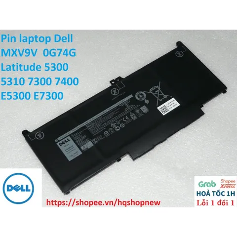 Pin laptop Dell Latitude 5300 5310 7300 7400 E5300 E7300 E7400 MXV9V 0G74G P96G P97G 42Wh 60Wh PHỤ KIỆN LAPTOP