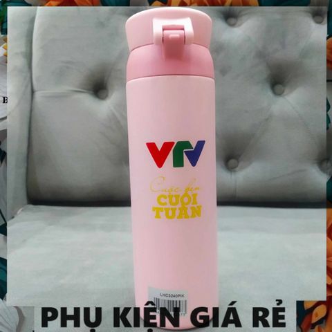 Bình Giữ Nhiệt LocknLock Wannabe One Touch 450ml Màu Hồng - Phiên Bản VTV, Nắp Bật Tiện Lợi, Giữ Nhiệt Nóng Lạnh An Toàn
