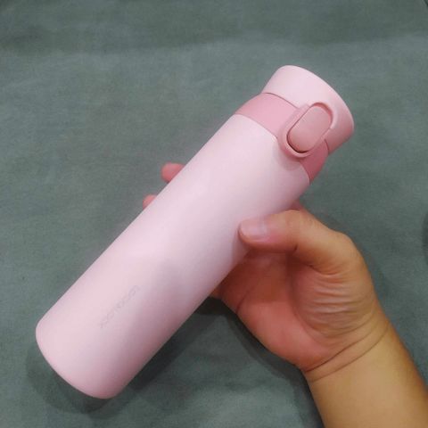 Bình Giữ Nhiệt LocknLock Wannabe One Touch 450ml Màu Hồng - Phiên Bản VTV, Nắp Bật Tiện Lợi, Giữ Nhiệt Nóng Lạnh An Toàn