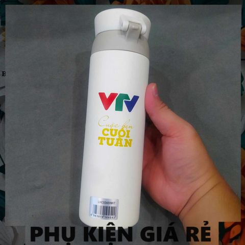 Bình giữ nhiệt LocknLock Wannabe One Touch 450ml Màu Trắng - Phiên bản VTV, nắp bật 1 chạm, giữ nhiệt tốt cho đồ uống nóng và lạnh
