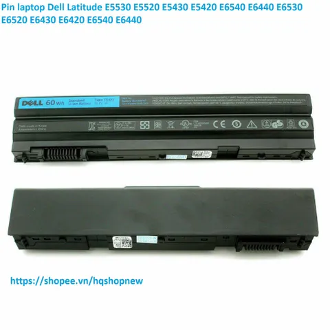 Pin laptop Dell Latitude E5530 E5520 E5430 E5420 E6540 E6440 E6530 E6520 E6430 E6420 PHỤ KIỆN LAPTOP