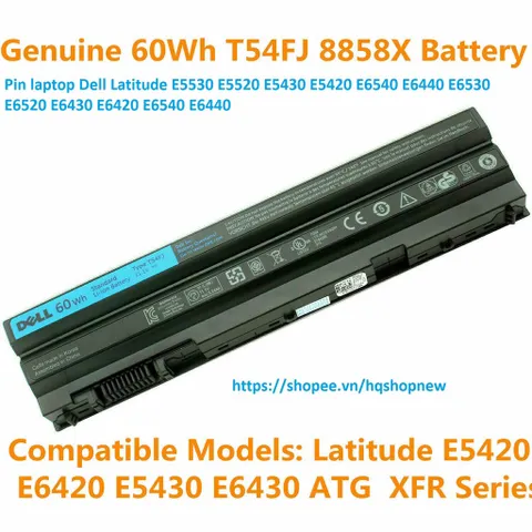 Pin laptop Dell Latitude E5530 E5520 E5430 E5420 E6540 E6440 E6530 E6520 E6430 E6420 PHỤ KIỆN LAPTOP