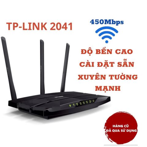 Bộ Phát Wifi TP-Link 2041N Router 3 Râu Cũ - Tốc Độ Cao 450Mbps, Xuyên Tường Sóng Khỏe, Phụ Kiện Mạng Tin Cậy
