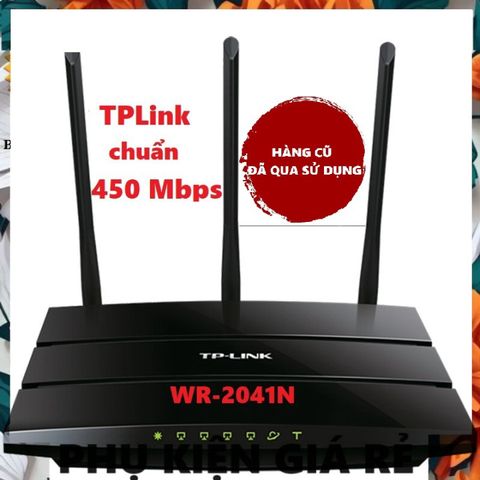 Bộ phát Wifi TP-Link 2041N Hàng Cũ - Router 3 Râu Tốc Độ 450Mbps Phát Sóng Mạnh Xuyên Tường - Thiết Bị Kết Nối Internet Chất Lượng