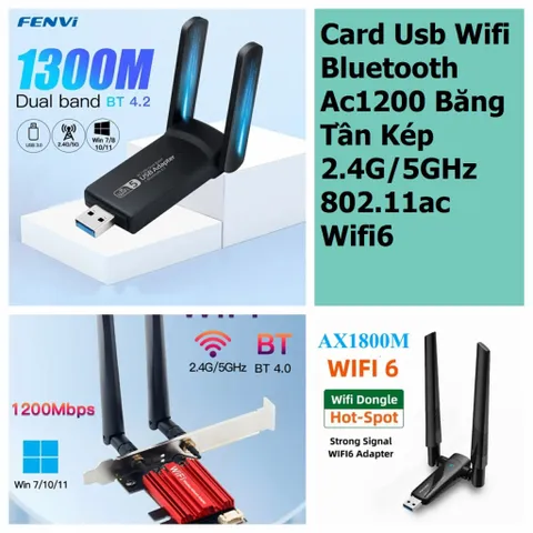 🔝 Card wifi Bluetooth Fenvi Wifi 5 Pci-e Không Dây Ac1200 Băng Tần Kép 2.4G/5GHz 802.11ac wifi 6 ax1800 Ax1800M