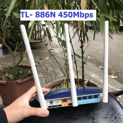 Bộ Phát Wifi TPLINK TL-886N Cũ - Xuyên Tường 3 Râu, Tốc Độ 450Mbps, Thiết Kế Dễ Dàng Cài Đặt, Hàng Đẹp Như Mới