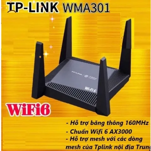 Bộ Phát Router WiFi 6 TP-Link AX3000 WMA301/WMA302 - Tốc Độ Cao, MESH 2 Băng Tần, Hỗ Trợ Nhiều Thiết Bị, Hàng Đã Sử Dụng Chất Lượng Cao