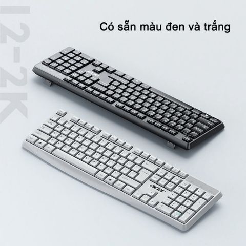 Bàn Phím không dây và chuột Acer LK41 2.4G hoạt động yên tĩnh nhạy Cho Mọi Thiết Bị Máy Tính, Laptop làm văn phòng cô