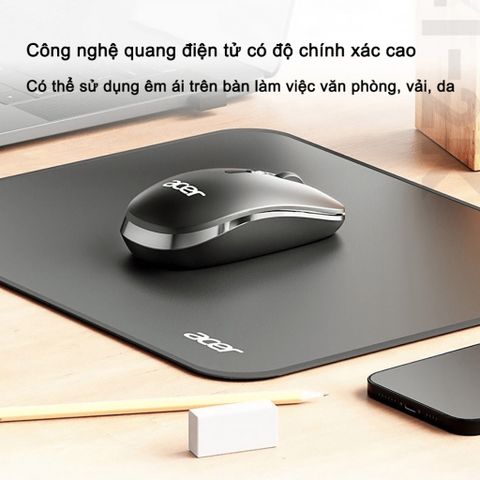 Bàn Phím không dây và chuột Acer LK41 2.4G hoạt động yên tĩnh nhạy Cho Mọi Thiết Bị Máy Tính, Laptop làm văn phòng cô