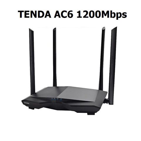 Bộ Phát Wifi Tenda AC6 1200Mbps - Router 2 Băng Tần 4 Râu, Cài Đặt Dễ Dàng, Phủ Sóng Mạnh Mẽ, Hàng Đã Sử Dụng