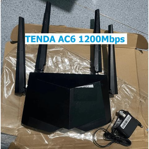 Bộ Phát Wifi Tenda AC6 1200Mbps - Router 2 Băng Tần 4 Râu, Cài Đặt Dễ Dàng, Phủ Sóng Mạnh Mẽ, Hàng Đã Sử Dụng