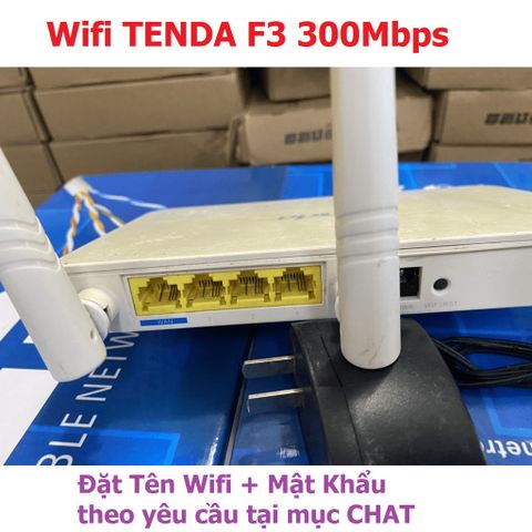 Bộ Phát Wifi Tenda F3 300Mbps Cũ - Thiết Kế Nhỏ Gọn, 3 ăng-ten, Hướng Dẫn Cài Đặt Tiếng Việt, Tốc Độ Truyền Tải Nhanh Chóng