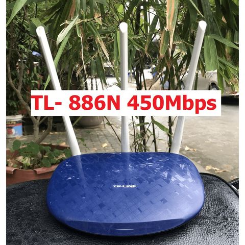 Bộ phát Wifi TP-Link TL-886N 3 râu XUYÊN TƯỜNG tốc độ 450Mbps - Hàng cũ, mạnh mẽ, dễ cài đặt, bảo hành dài hạn