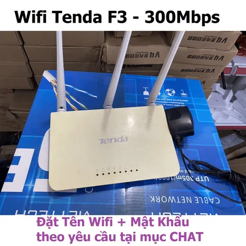 Bộ Phát Sóng WiFi Tenda F3 300Mbps - Router Cũ 3 Ăng-ten Dễ Dàng Cài Đặt, Hướng Dẫn tiếng Trung, Bảo Hành 3 Tháng