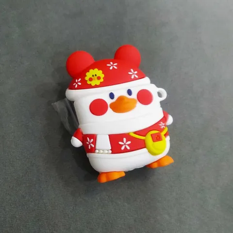 🔝 [ ᴄᴀꜱᴇ ᴀɪʀᴘᴏᴅ ] Case Airpod Vỏ Bọc Airpods ( Vịt đỏ Noel ) Cho Hộp Sạc Tai Nghe AirPods 1 2 Bằng Silicon Dẻo Siêu Cut