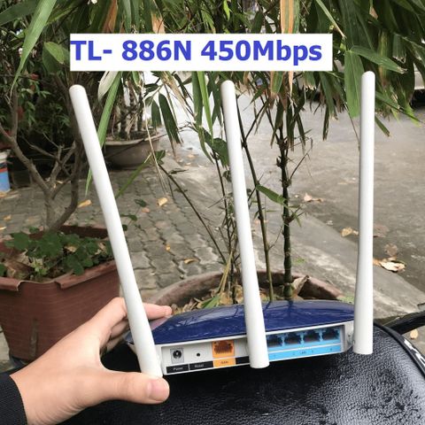 Bộ Phát Wifi TP-Link TL-886N 3 Râu Xuyên Tường - Tốc Độ 450Mbps, Hàng Cũ, Dễ Dàng Cài Đặt, Đảm Bảo Kết Nối Mạnh Mẽ