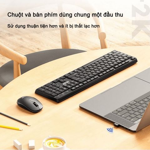 Combo Bàn Phím Chuột Không Dây Acer LK41 - Giảm ồn, có phím số, bền bỉ làm văn phòng công ty