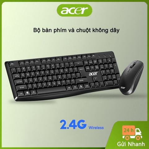 Combo Bàn Phím Chuột Không Dây Acer LK41 - Giảm ồn, có phím số, bền bỉ làm văn phòng công ty
