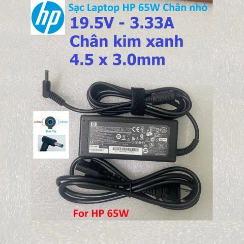 🔝 Sạc Laptop HP Chân to / Nhỏ 18.5V - 3.5A / 19V - 4.74A / 19.5V - 3.33A / 19.5V - 2.31A - Sạc máy tính Hp 45W / 65W /