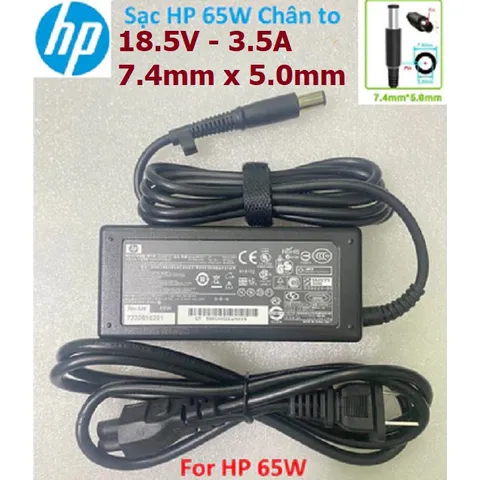 🔝 Sạc Laptop HP Chân to / Nhỏ 18.5V - 3.5A / 19V - 4.74A / 19.5V - 3.33A / 19.5V - 2.31A - Sạc máy tính Hp 45W / 65W /