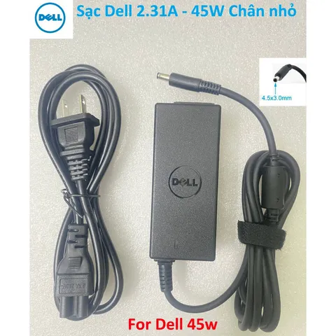 🔝 Sạc Laptop Dell 19.5V - 2.31A - 45W / 19.5V - 3.34A - 65W / 19.5V - 4.62A - 90W Chân to Chân nhỏ Sạc máy tính DELL 45
