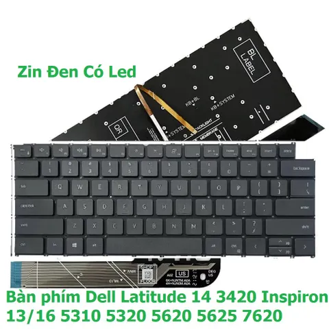🔝 Bàn phím Dell Latitude 14 3420 Inspiron 13/16 5310 5320 5620 5625 7620