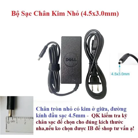 🔝 Sạc Laptop Dell 19.5V - 4.62A - 90W / 19.5V - 3.34A - 65W Chân to / Chân nhỏ Sạc máy tính
