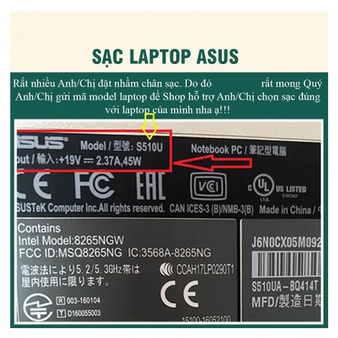 🔝 Sạc laptop Asus 19v-3.42A / 2.37A / 1.75A Loại tốt - Sạc ASUS chân to / nhỏ - sạc máy tính ASUS