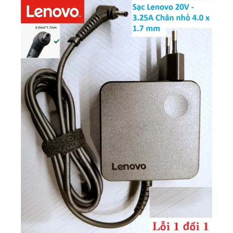 🔝 Sạc Laptop Lenovo 20V - 3.25A - 65W / 20V - 2.25A - 65W / 19V - 3.42A - 65W Chân Vuông-Chân nhỏ-Chân kim to Sạc máy t
