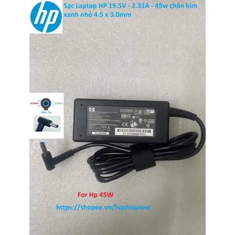 [Sạc zin] Sạc Laptop HP 19.5V - 2.31A - 45w chân kim xanh nhỏ 4.5 x 3.0mm PHỤ KIỆN LAPTOP