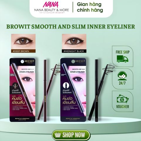 Kẻ Viền Mắt Browit Chống Nước 0.1g - Sáp Mỏng Dễ Dùng, Đen Sắc Nét, Tạo Hình Đôi Mắt Tự Nhiên, Đậm Đà, Thái Lan