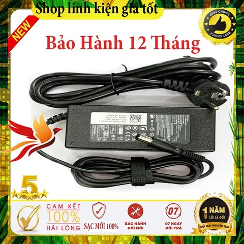 Sạc Laptop Dell 19.5V- 4.62A 90W / 19.5V- 3.34A 65W LOẠI TỐT - Sạc dell chân to / chân nhỏ - sạc máy tính dell PHỤ KIỆN