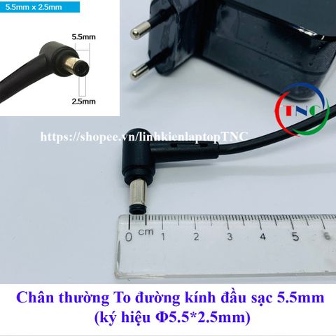 Sạc Laptop ASUS 19V 3.42A 65W Chân To 5.5mm - Phụ Kiện Zin Bảo Hành 12 Tháng - Thay Thế Chất Lượng Cao