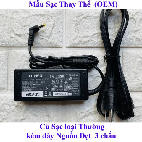 🔝 SẠC LAPTOP ACER 19V-3.42A (ADAPTER ACER 19V-3.42A) - TẶNG DÂY NGUỒN