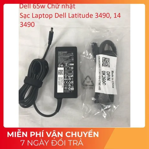 [Sạc zin] Sạc Laptop Dell Latitude 3490 14 3490 19.5V - 2.31A - 3.34A - 45W - 65W Chân kim nhỏ 4.5 x 3.0 mm PHỤ KIỆN LAP