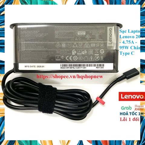 Sạc Laptop Lenovo 20V - 4.75A - 95W Chân Type C - Phụ Kiện Chính Hãng An Toàn và Hiệu Quả cho Laptop Lenovo