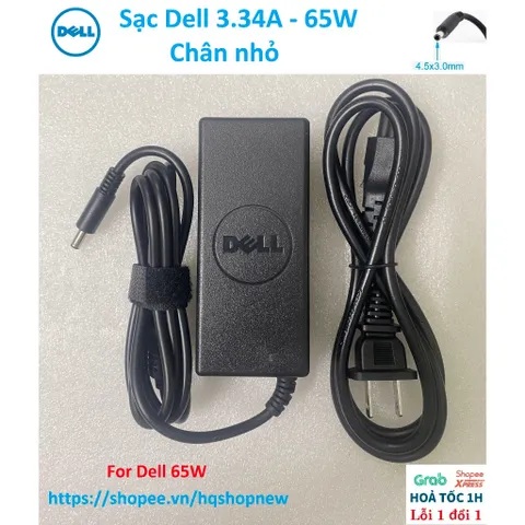 Sạc Laptop Dell 19.5V - 2.31A - 45W / 19.5V - 3.34A - 65W / 19.5V - 4.62A - 90W Chân to Chân nhỏ Sạc máy tính Dell PHỤ K
