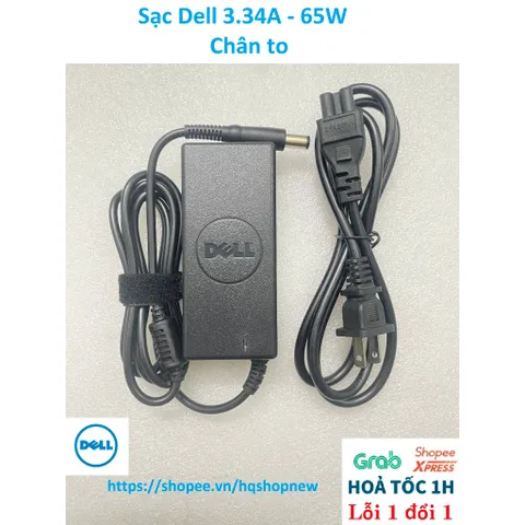 Sạc Laptop Dell 19.5V - 2.31A - 45W / 19.5V - 3.34A - 65W / 19.5V - 4.62A - 90W Chân to Chân nhỏ Sạc máy tính Dell PHỤ K