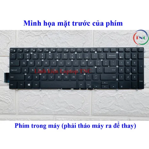 Bàn phím Laptop Dell Vostro 5568 3580 7570 7580 Model P65F Zin có Led / Không Led - phím trong máy PHỤ KIỆN LAPTOP