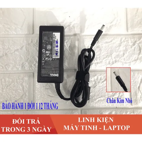 🔝 Sạc Laptop Dell 19.5V - 3.34A - 65W Chân Kim Nhỏ Loại Tốt ( ZIN ) dùng cho Dell 5568 3558 3458