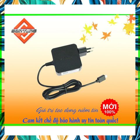 Sạc Laptop Asus X205 X205TA E200 E200HA TP200 TP200S - Đầu cắm Vuông Nhỏ 33W 45W - Phụ Kiện Chính Hãng, Bảo Hành 09 Tháng