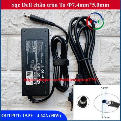 🔝 Sạc Laptop Dell Chân Kim To 19.5V 4.62A - Kèm Dây Nguồn