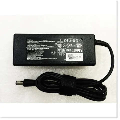 🔜 Sạc laptop dell 19.5v 3.34a/4.62a chân tròn to có kim ở giữa - tặng kèm dây nguồn xịn