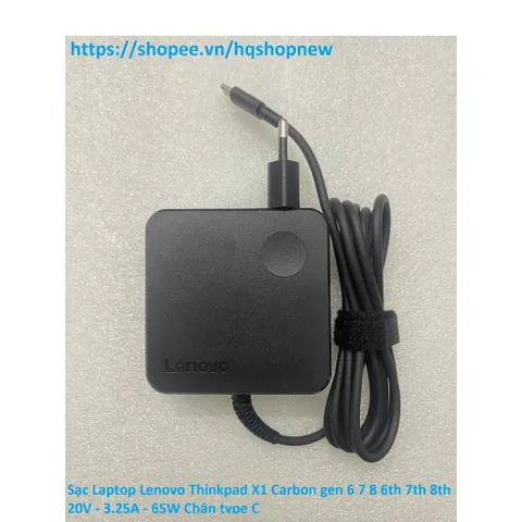 [Sạc zin] Sạc Laptop Lenovo Thinkpad X1 Carbon gen 6 7 8 6th 7th 8th 2017 2018 2019 20V - 3.25A - 65W Chân type C PHỤ KI