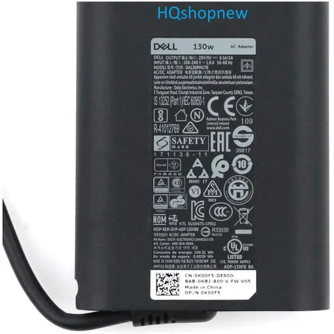 Sạc laptop Dell Precision 5530 5540 XPS 9575 9570 20V - 6.5A - 130W Chân type usb C PHỤ KIỆN LAPTOP