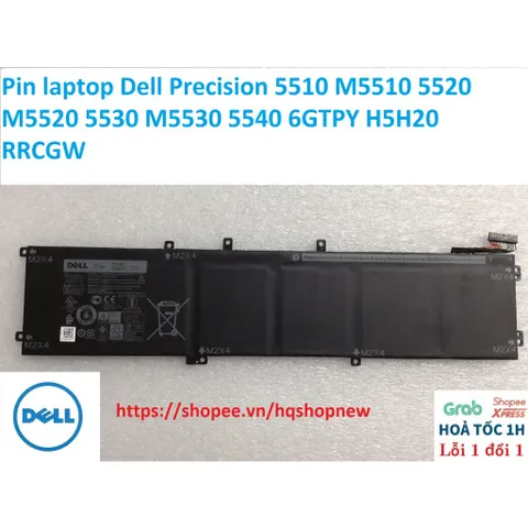 Pin laptop Dell Precision 5510 M5510 5520 M5520 5530 M5530 5540 6GTPY H5H20 RRCGW PHỤ KIỆN LAPTOP