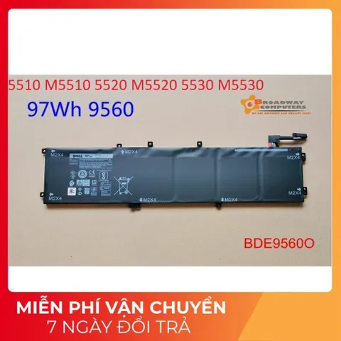 Pin laptop Dell Precision 5510 M5510 5520 M5520 5530 M5530 5540 6GTPY H5H20 RRCGW PHỤ KIỆN LAPTOP