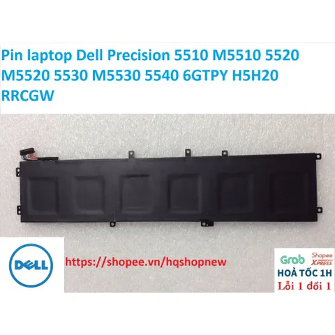 Pin laptop Dell Precision 5510 M5510 5520 M5520 5530 M5530 5540 6GTPY H5H20 RRCGW PHỤ KIỆN LAPTOP