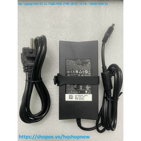 Sạc Laptop Chính Hãng Dell G7 15 7588 7590 7790, 19.5V - 6.7A - 130W, Chân To 7.4*5.0mm, Phụ Kiện Laptop Chất Lượng Cao